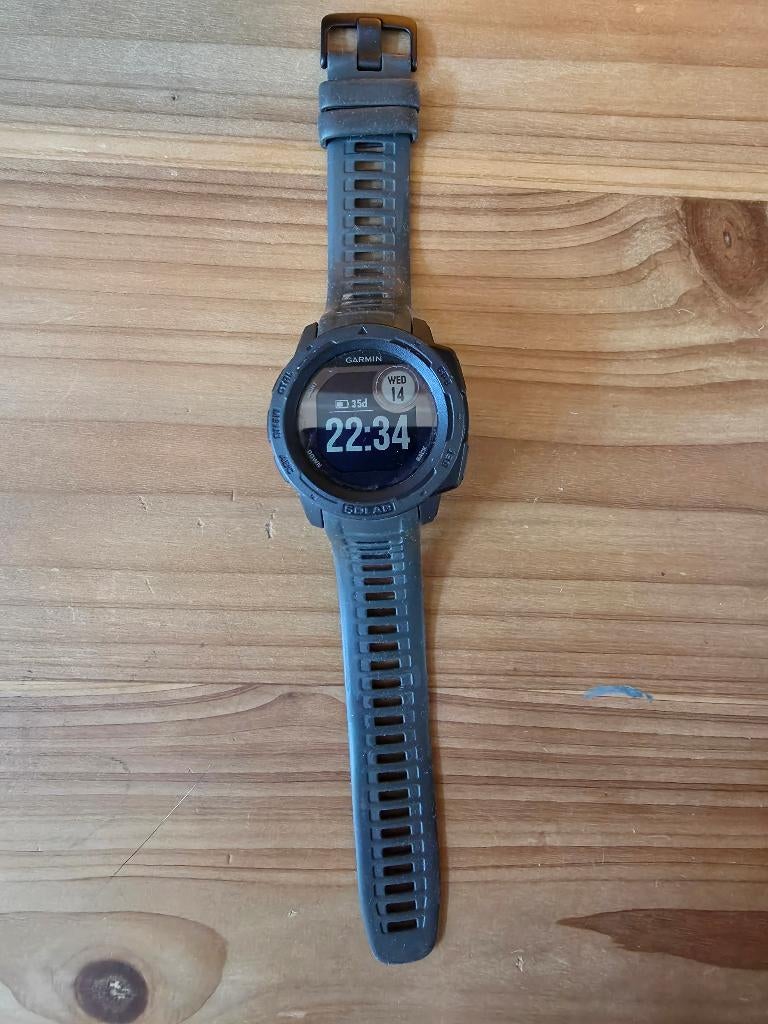 Garmin Instinct Solar, Gebruikt, Zwart, Garmin, Ophalen of Verzenden
