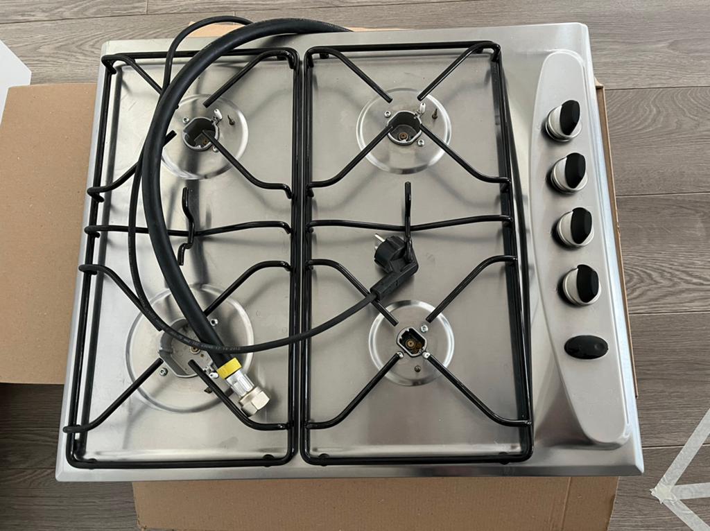 Whirlpool gas kookplaat (nooit gebruikt), Witgoed en Apparatuur, Kookplaten, Ophalen, Nieuw, 4 kookzones, Inbouw