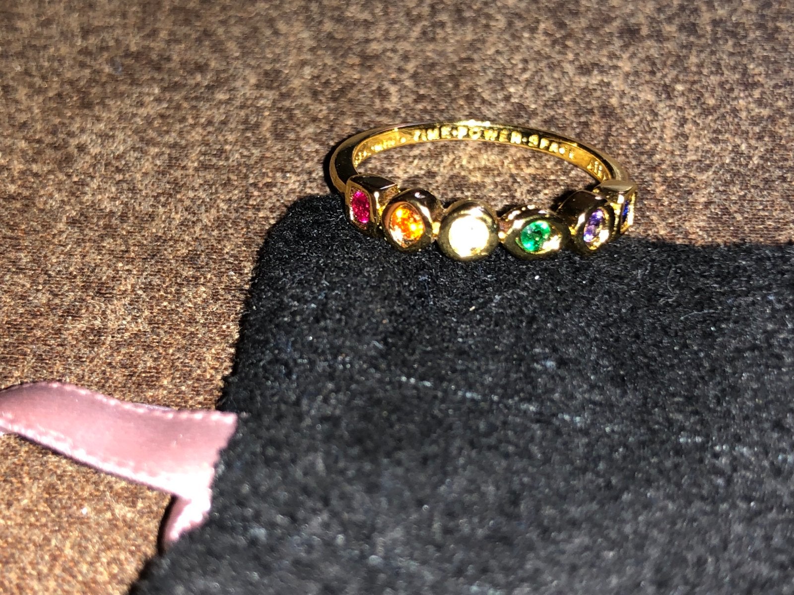 Zilveren Marvel Infinity Stones Ring met Merktekens, Sieraden, Tassen en Uiterlijk, Ringen, Ophalen of Verzenden, Zo goed als nieuw
