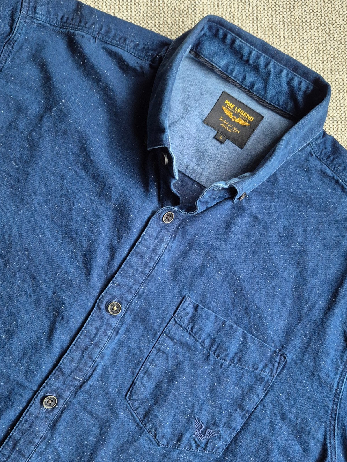 Pme Legend overhemd blouse Nachtblauw maat L, Blauw, ., Ophalen of Verzenden, Zo goed als nieuw