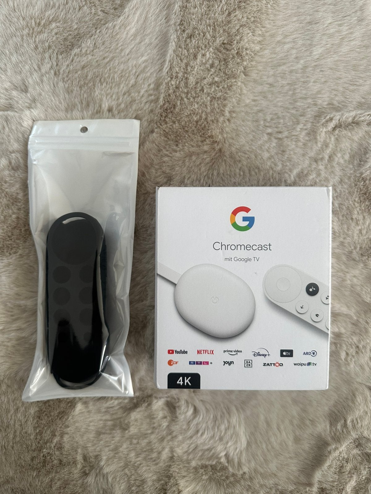 Google Chromecast 4K met Google TV - Compleet!, Ophalen of Verzenden, Zo goed als nieuw