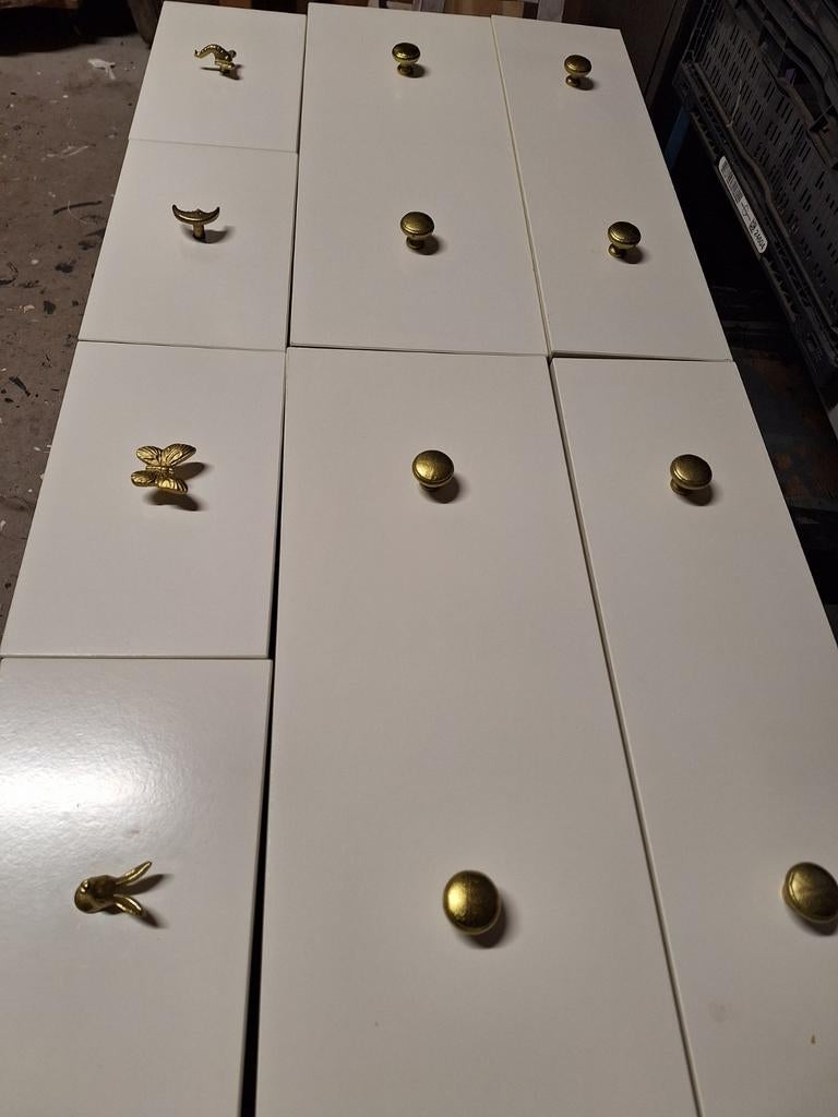 12 goudkleurige kastknoppen, Ophalen of Verzenden, 25 tot 50 cm, Minder dan 100 cm