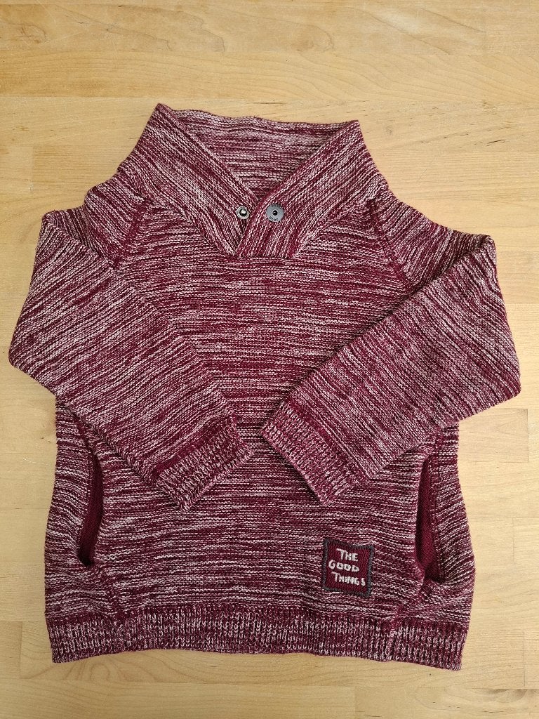 Zara Knitwear trui bordeaux gemêleerd, Anneonline, Steenbergen, Shop@wesell4u.nl, Trui of Vest