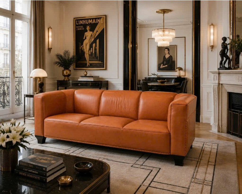 Wittmann Palais Stoclet Josef Hofman bank 3zits 215 cm, Ophalen, Art Deco Klassiek Tijdloos Jugendstil Art Nouveau, Driepersoons
