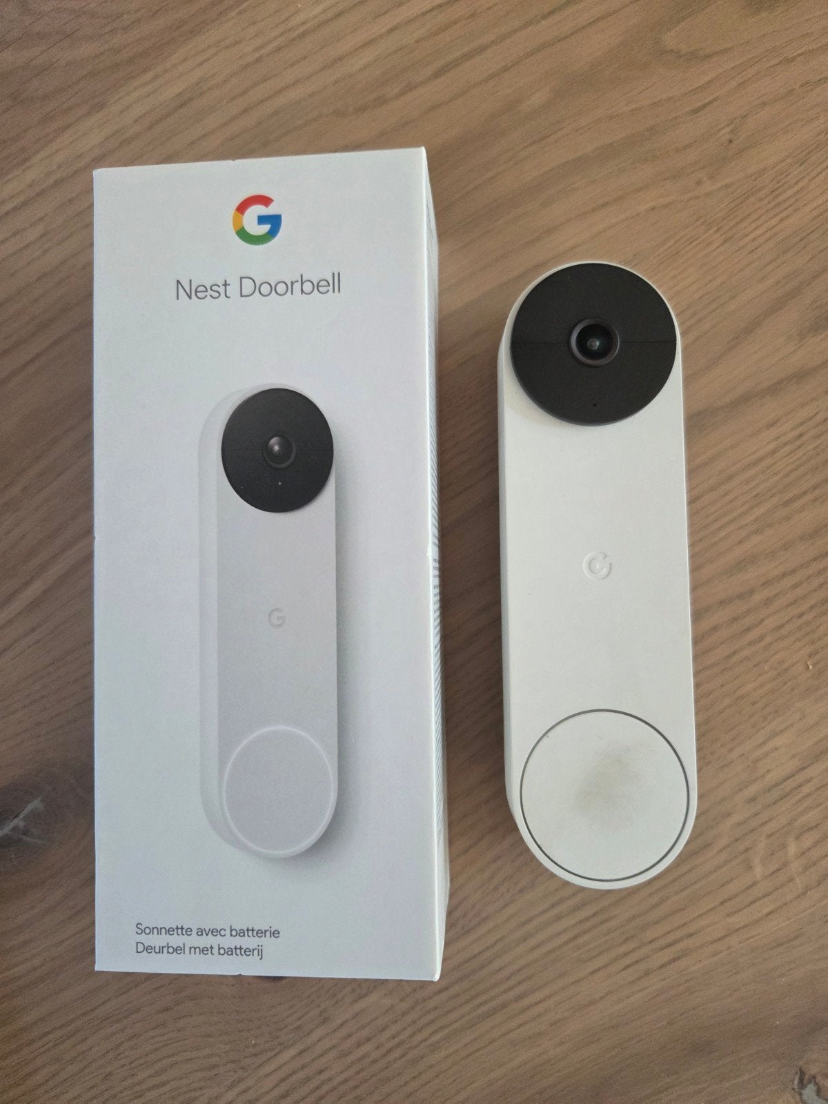Deurbel Google Nest Doorbell (Batterij en Bedraad), Ophalen of Verzenden, Bewegingsdetectiesensor, Zo goed als nieuw, Draadloos