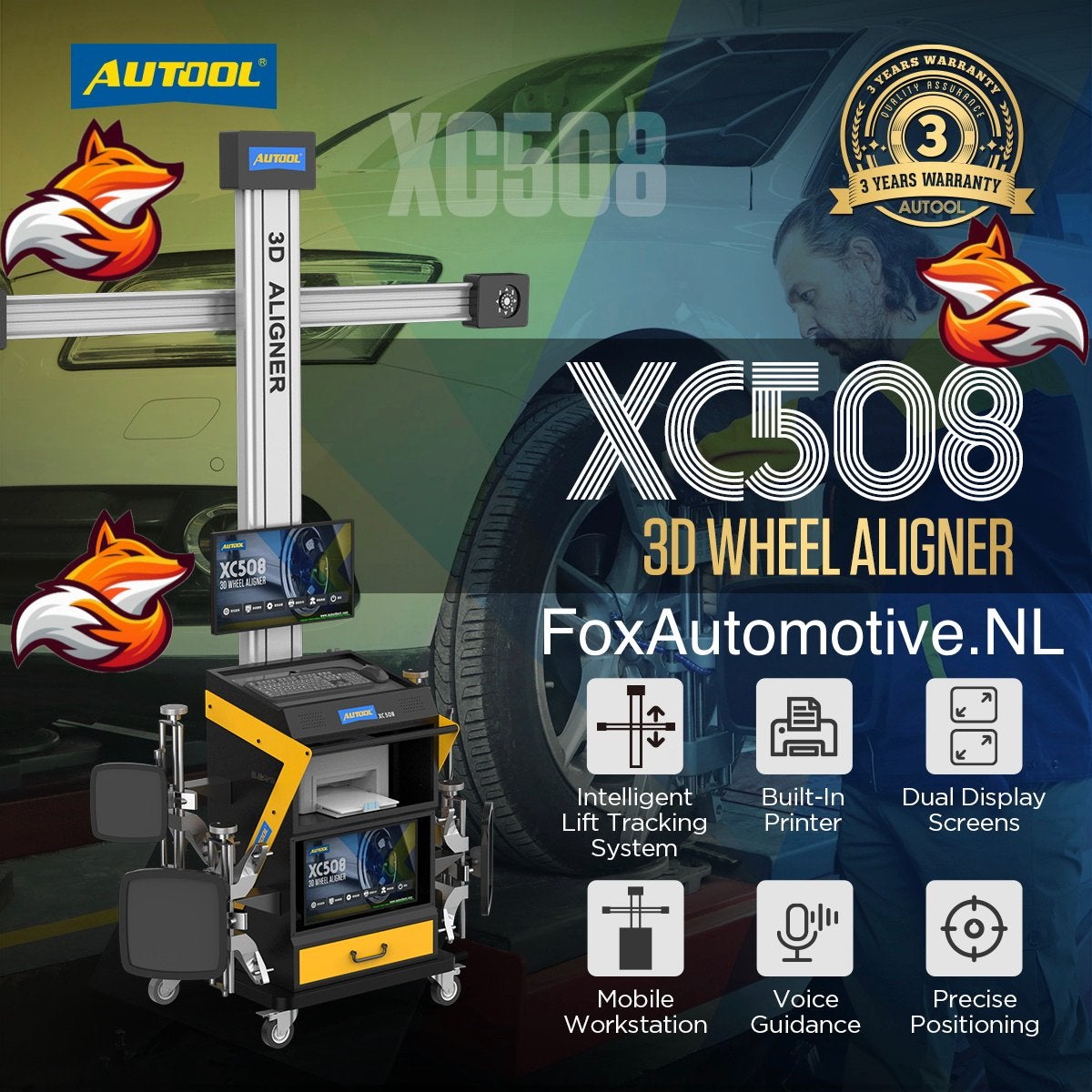 AUTOOL XC508 3D Wieluitlijnmachine-Bandenuitlijnsysteem, Ophalen of Verzenden