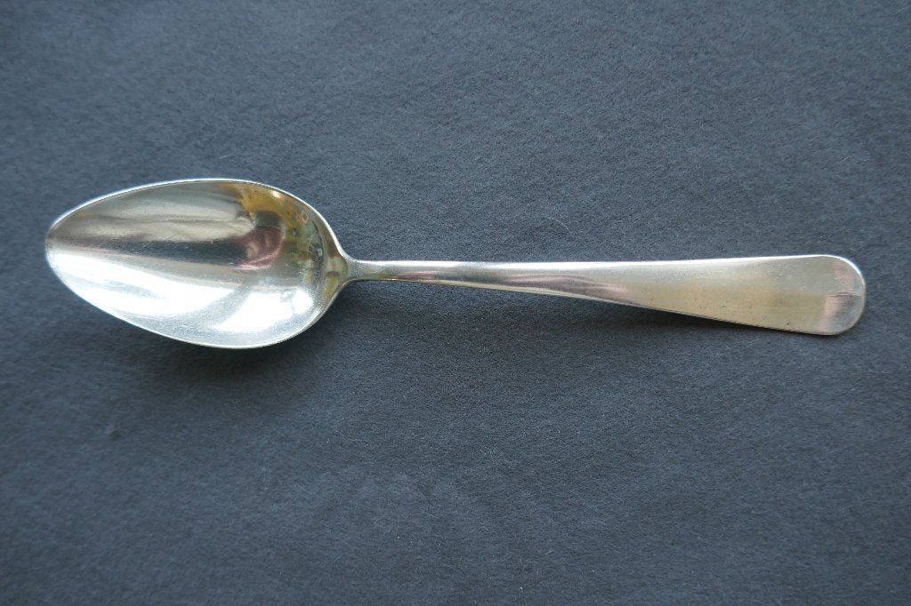 Zilveren Gerritsen Zeist dessertlepel 35 gram gravering, Antiek en Kunst, Verzenden, Zilver