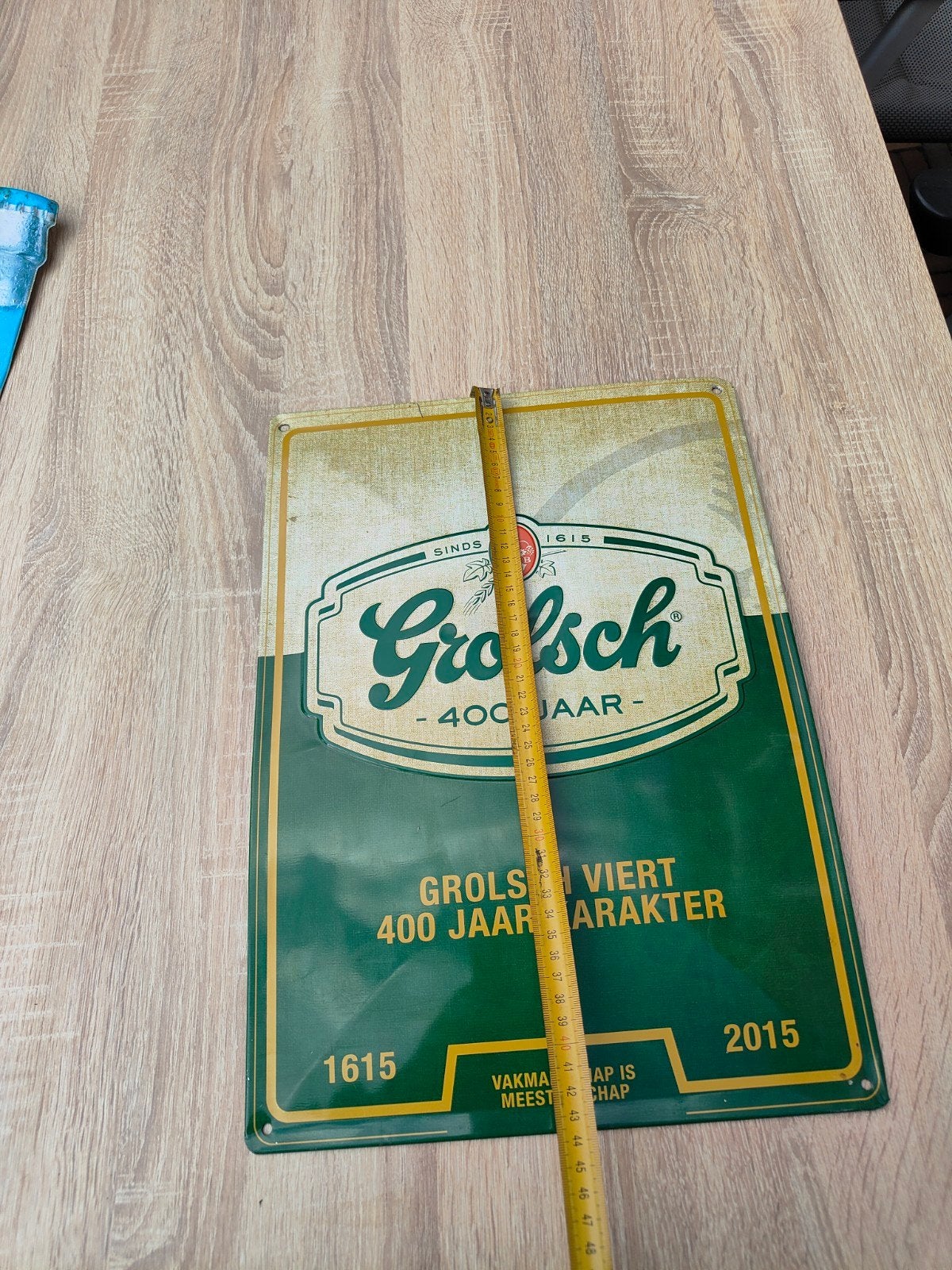 Grolsch en De Klok Reclameborden - 400 Jaar Karakter, Ophalen of Verzenden