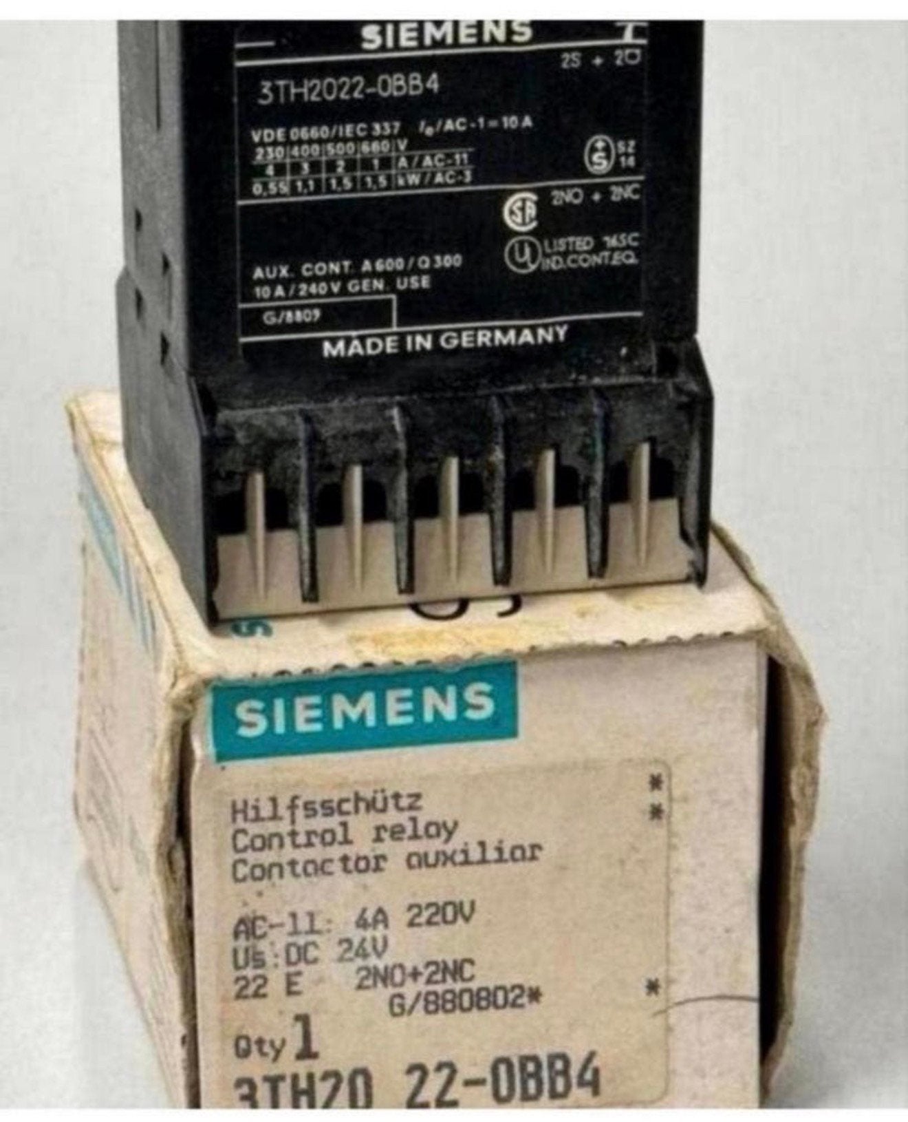 Siemens 3TH20 22-0BB4 Control Relais 4NO 24VDC 24V nieuw, Ophalen of Verzenden, Zo goed als nieuw, H, H