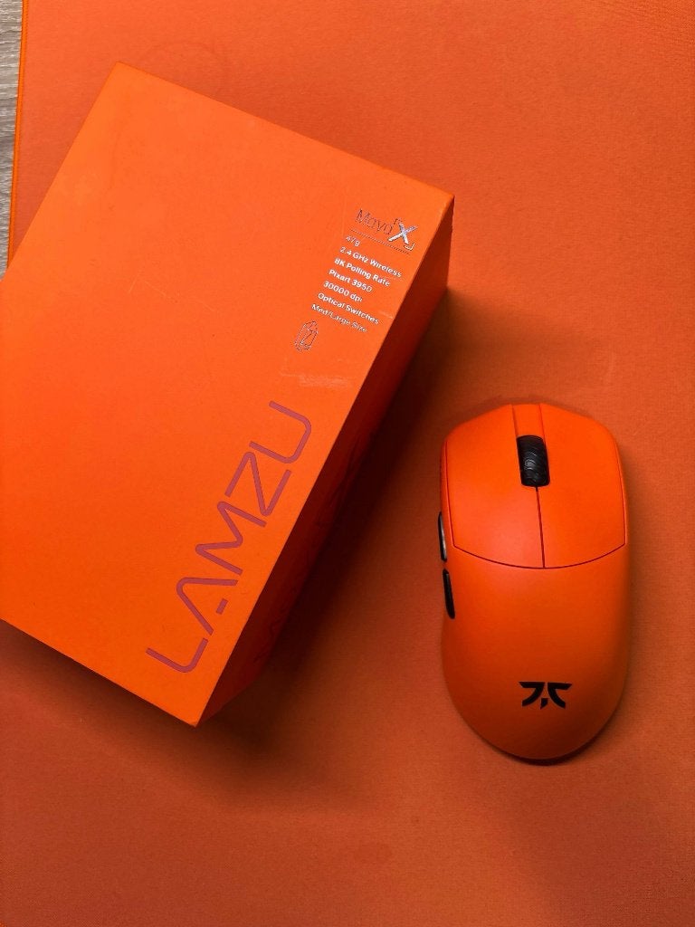 Lamzu x Fnatic Maya X 8K Wireless Gaming Muis - Goede Staat, Computers en Software, Muizen, Muis, Verzenden, Gaming muis, Zo goed als nieuw