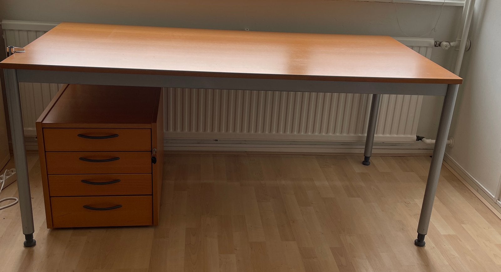 Ikea bureau (160 x 80 cm) met ladenblok, Ophalen, 160 cm, Gebruikt, IKEA