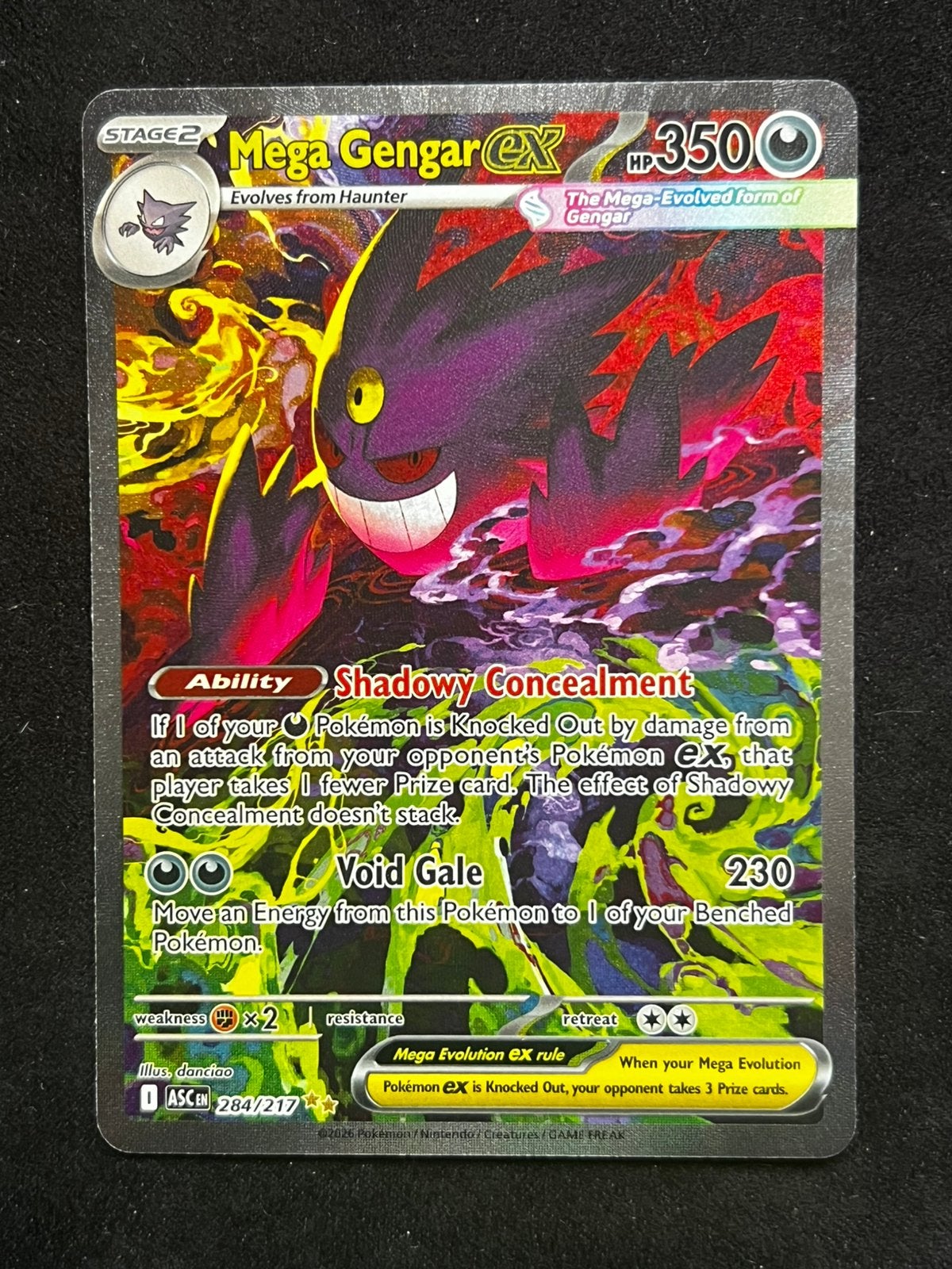 Mint mega gengar ex 284 ascended Heroes, Ophalen of Verzenden, Zo goed als nieuw
