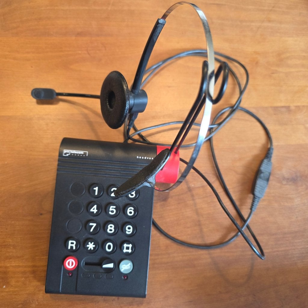 Headvox Headset-telefoon met kiestoetsen - PTT Telecom, Ophalen of Verzenden, Gebruikt