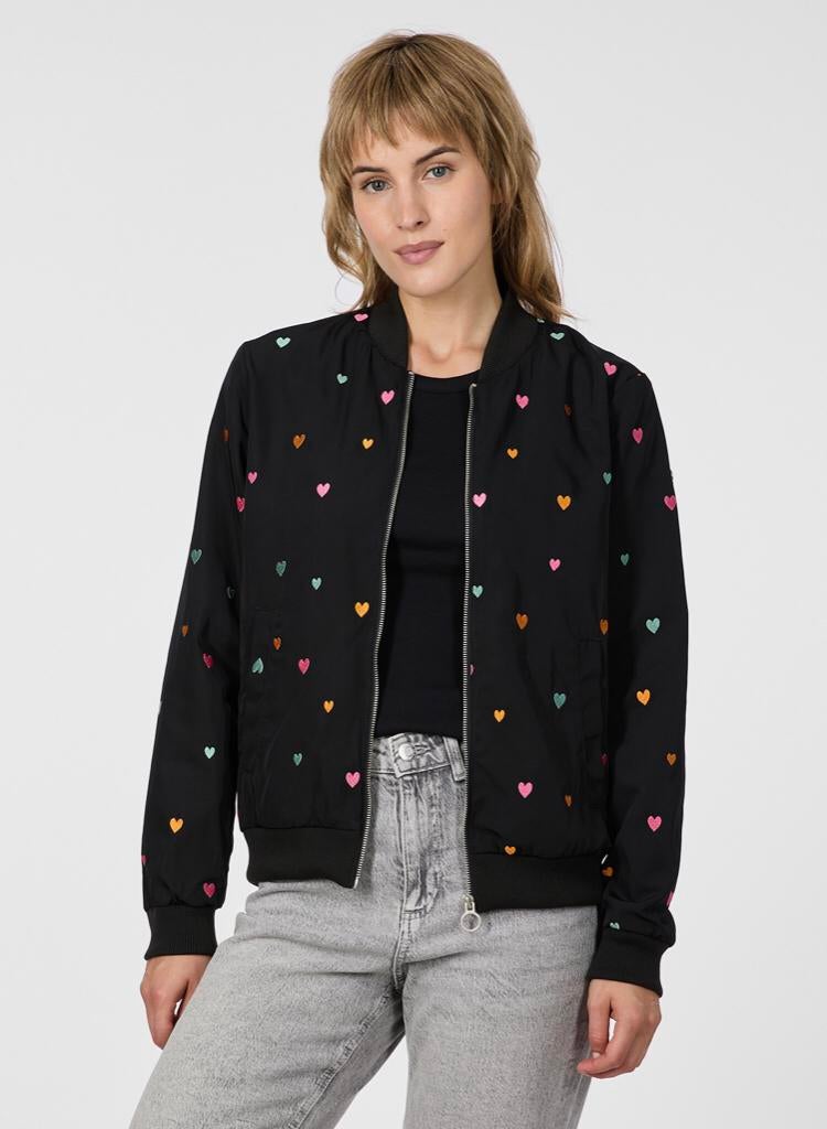 Nieuw! Ragwear vegan zomer jas bomber jack zwart hearts, Ragwear, Ragwear, Zwart, Maat 46/48 (XL) of groter
