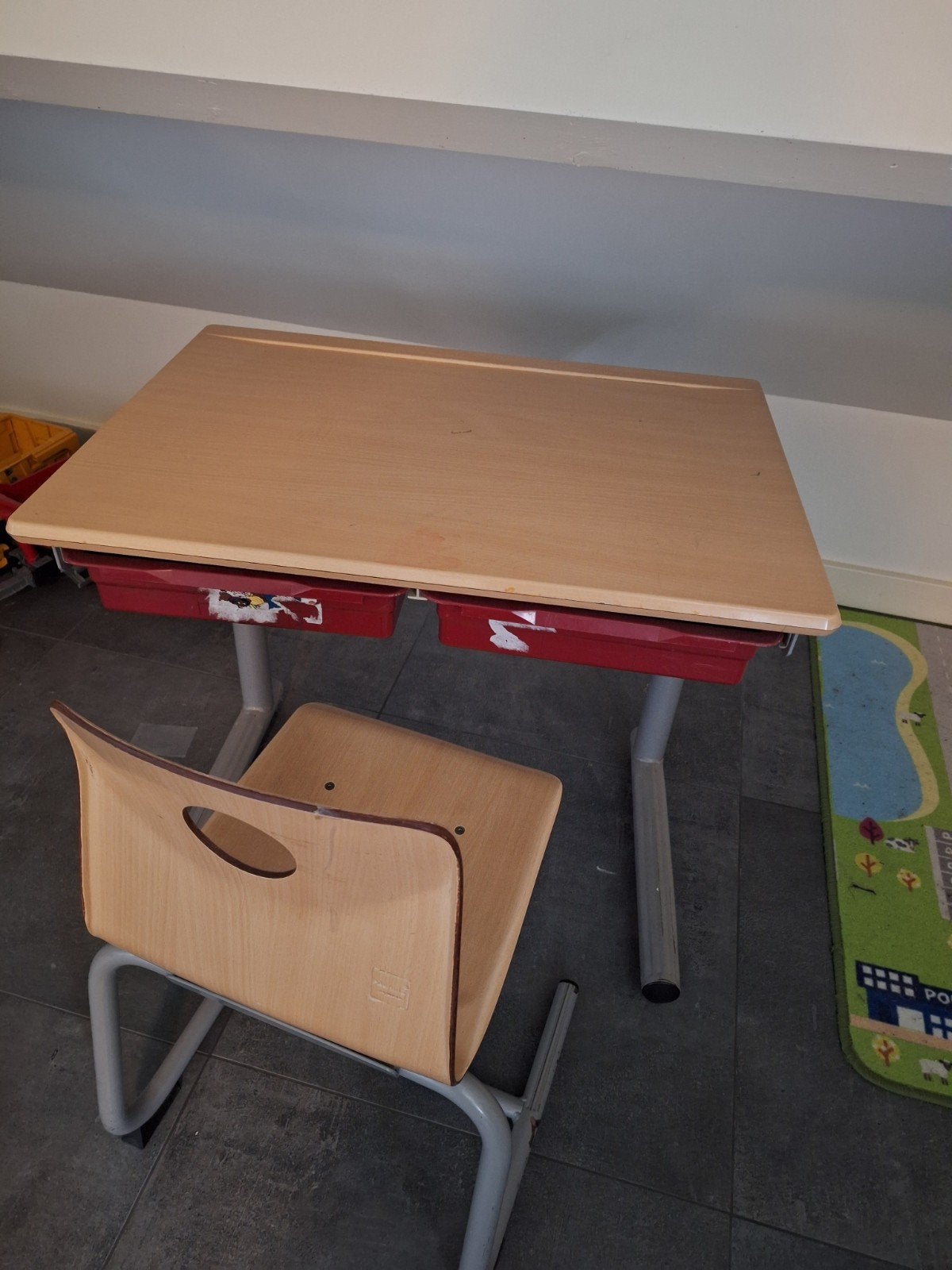 bureau en stoel, Ophalen