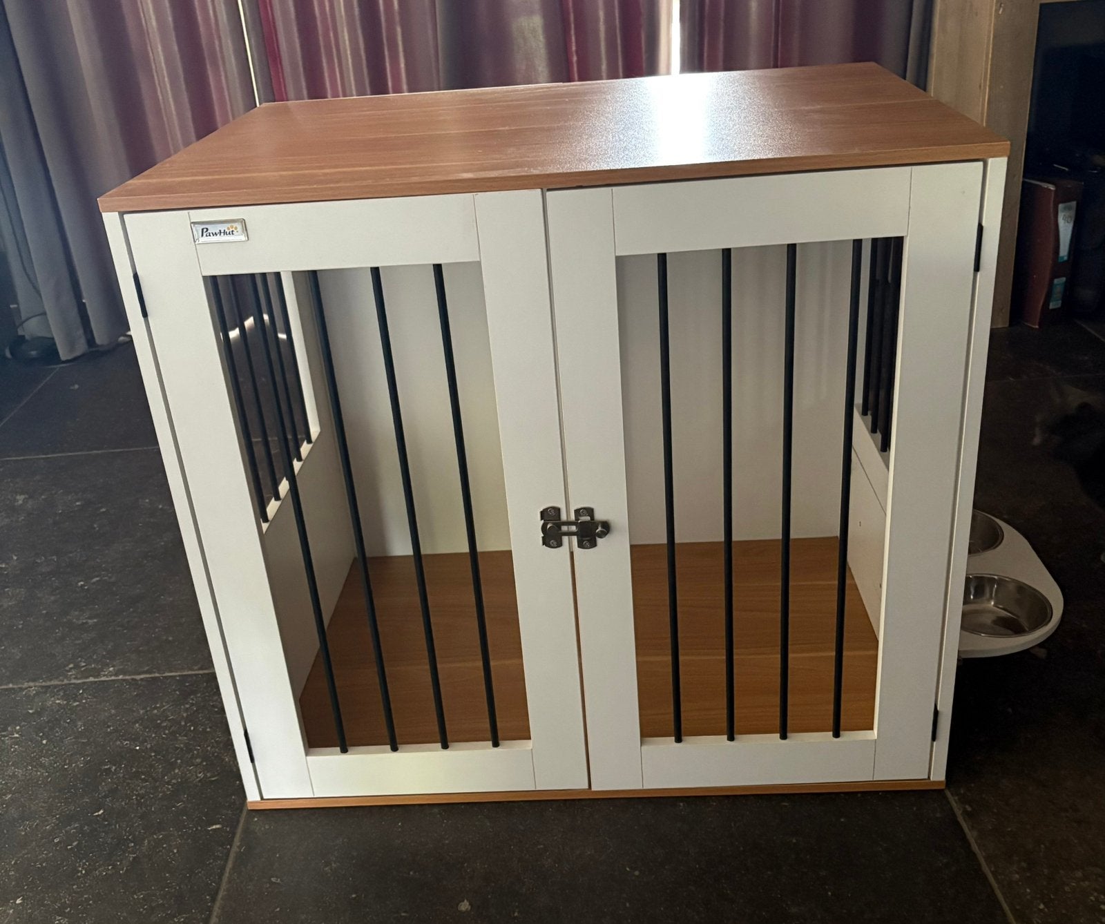 Pawnhut Houten honden bench voor binnen, Dieren en Toebehoren, Hondenbenches, Ophalen, Zo goed als nieuw