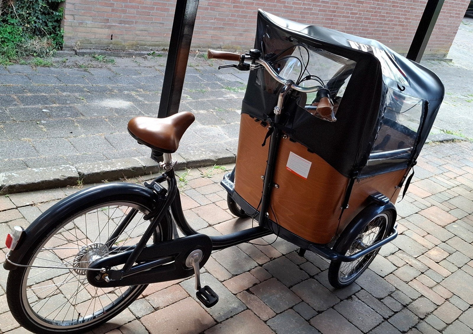 Babboe Curve bakfiets, Ophalen, Zo goed als nieuw, Trommelrem, Huif