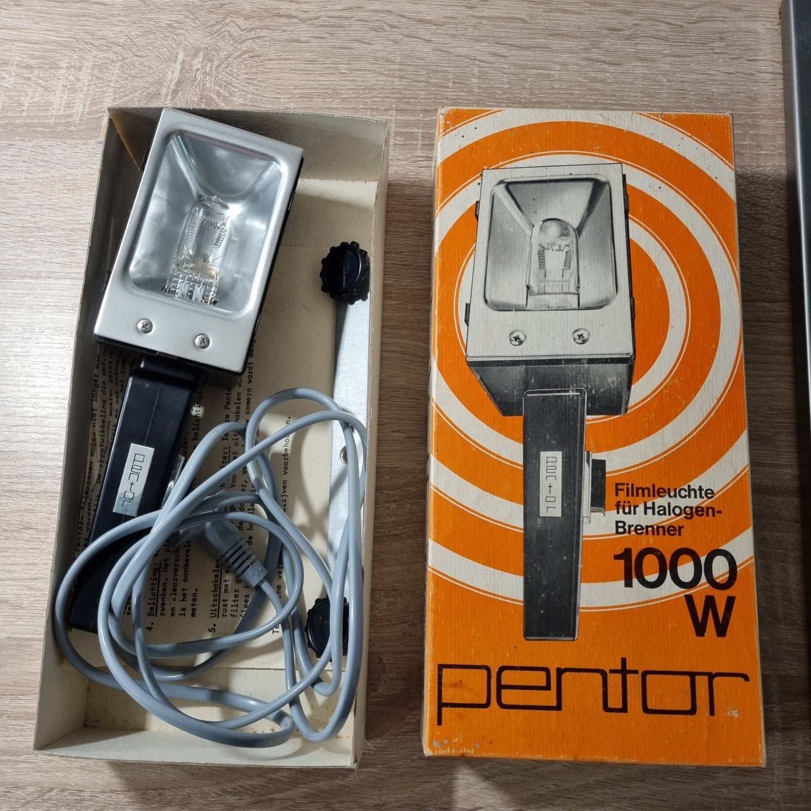 Vintage Pentor hallogeen filmlicht., Ophalen