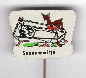 Sneeuwwitje blik sprookjes speldje ( W_201), Verzenden, Zo goed als nieuw, Figuurtje, Speldje of Pin