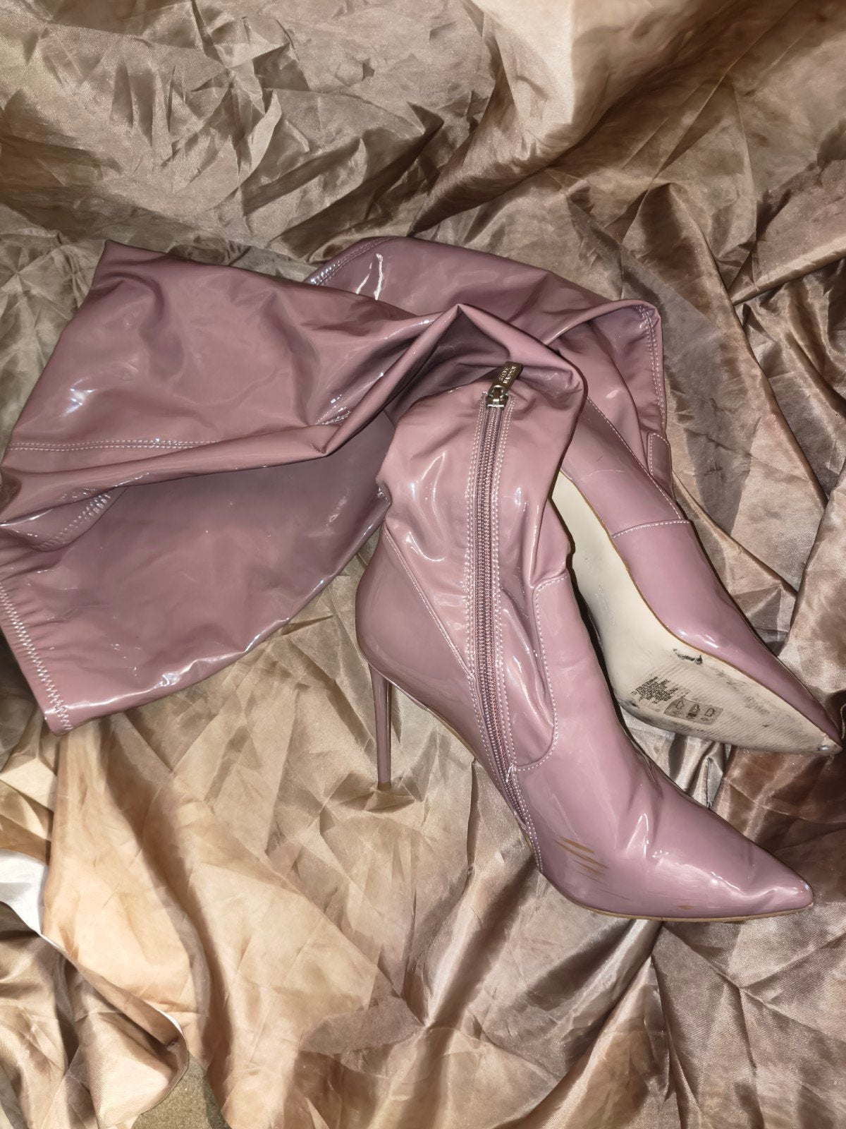 Steve Madden Latex Overknee Laarzen Maat 40, Hoge laarzen, Steve Madden, Ophalen of Verzenden, Roze