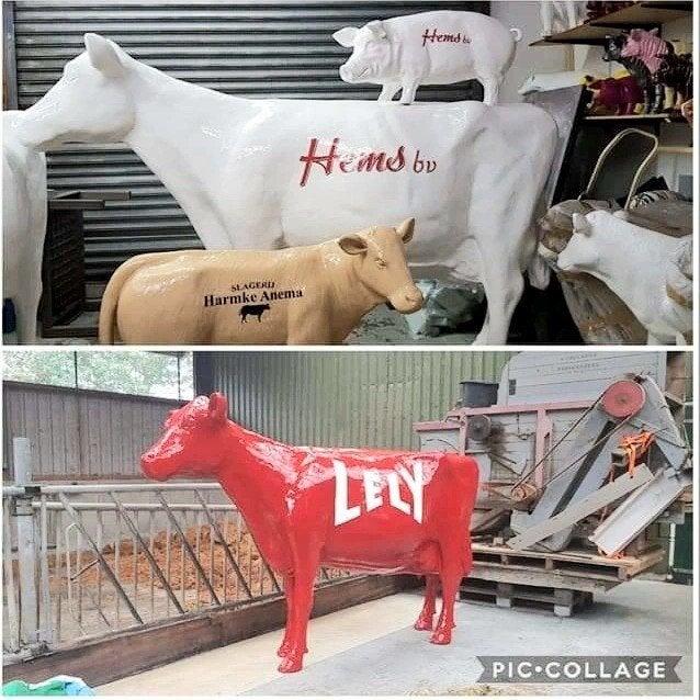 Koe in kleur logo tekst reclamebeeld, koeien, dierenbeelden, Ophalen, Nieuw