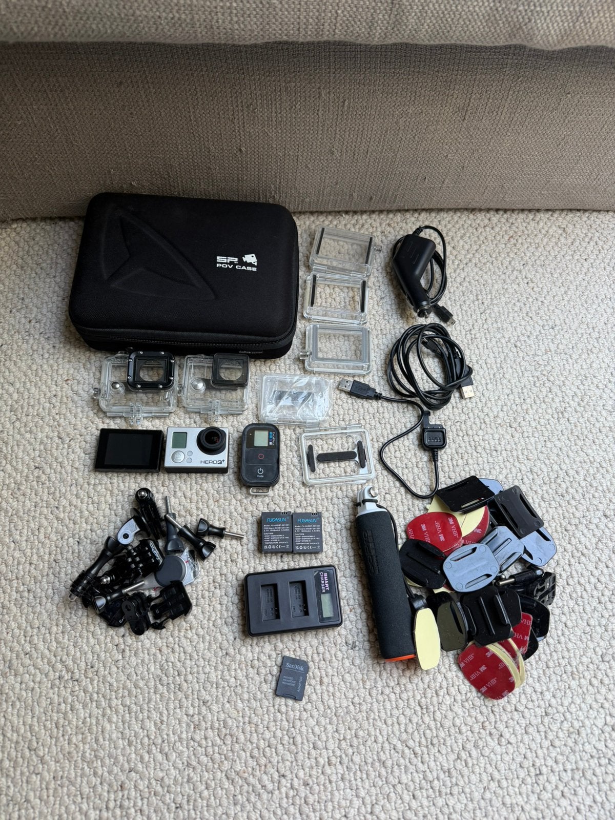 Go Pro Hero 3+ Black Edition met veel Accessoires, Ophalen of Verzenden, Gebruikt, GoPro