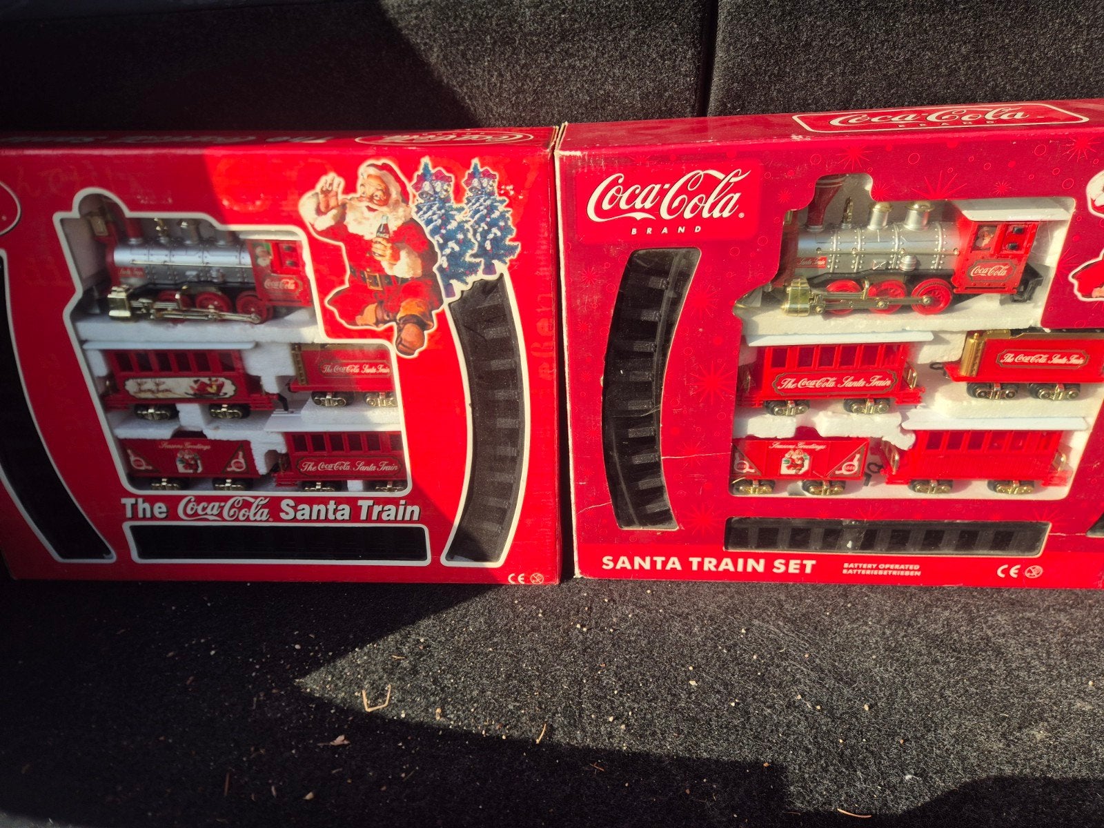 2x Coca-Cola Kerst Trein op Batterijen - Santa Train Set, Ophalen of Verzenden