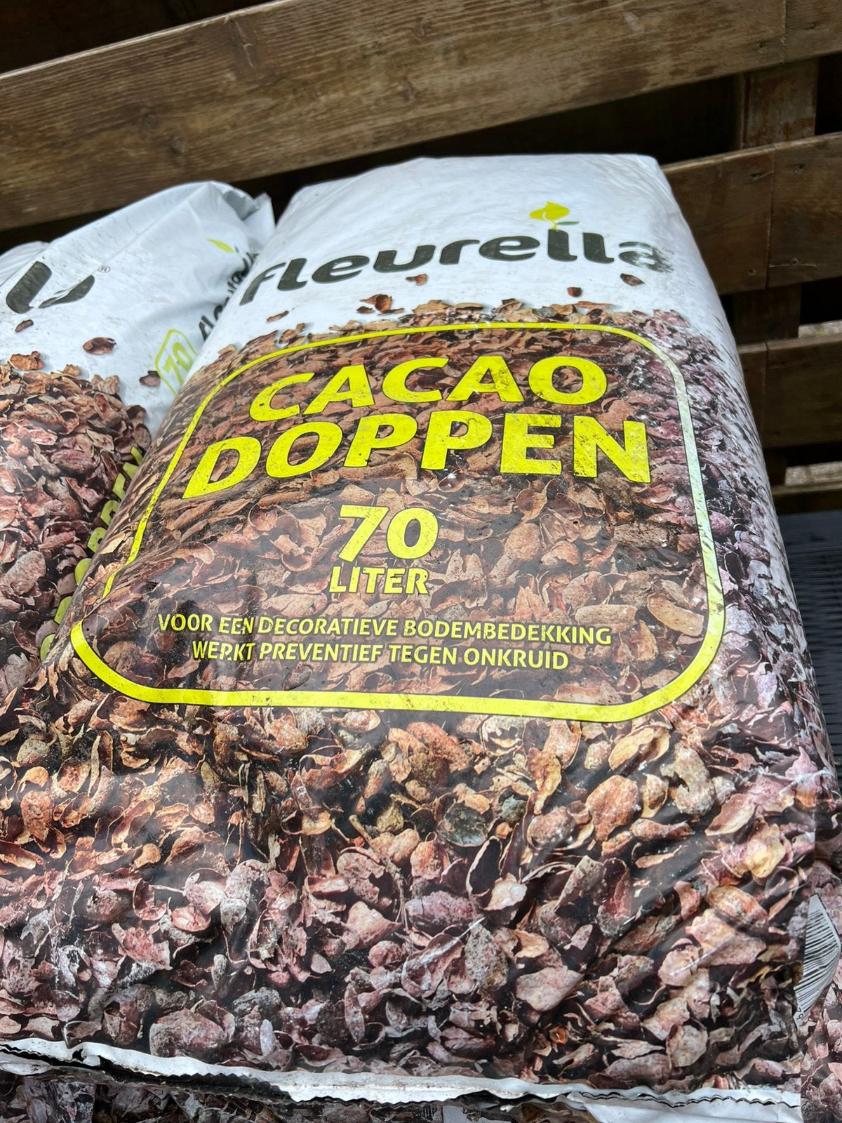 6 nwe zakken cacao doppen, Ophalen, Tuinaarde
