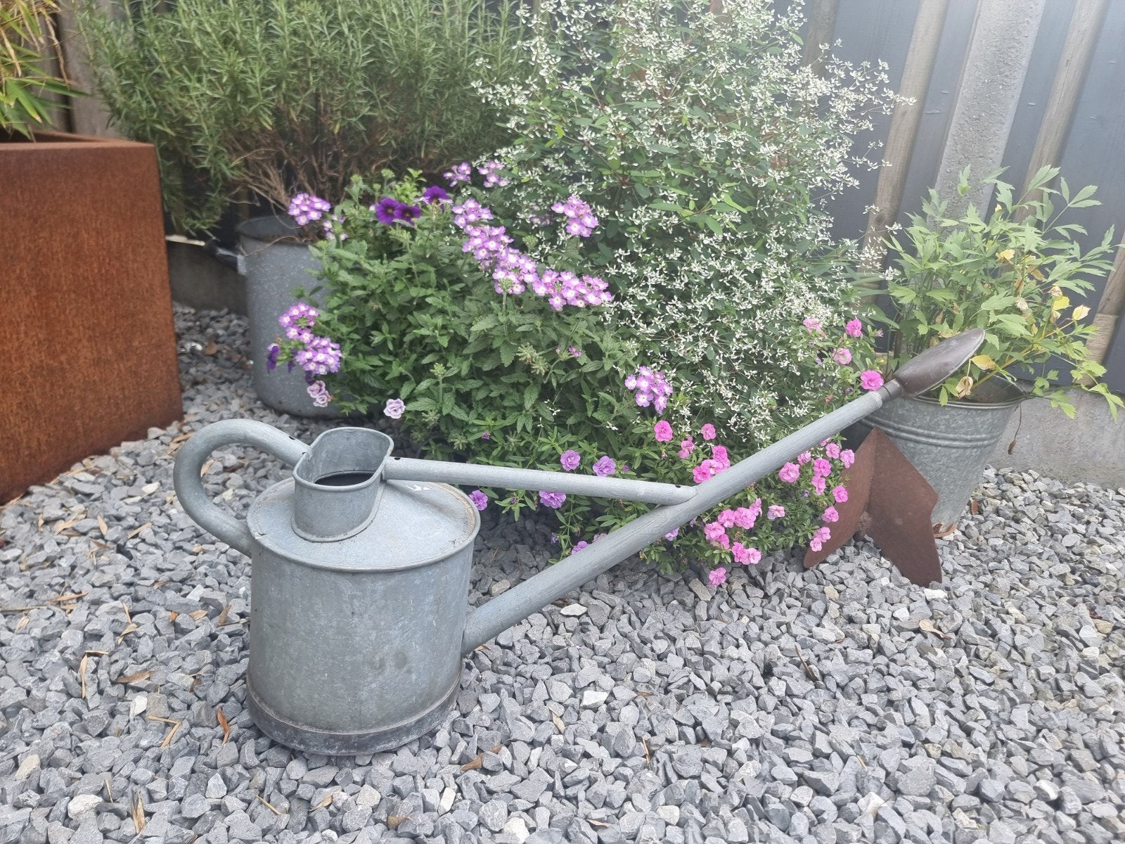 Vintage Zinken Gieter - Tuin Decoratie, Ophalen of Verzenden, Gebruikt