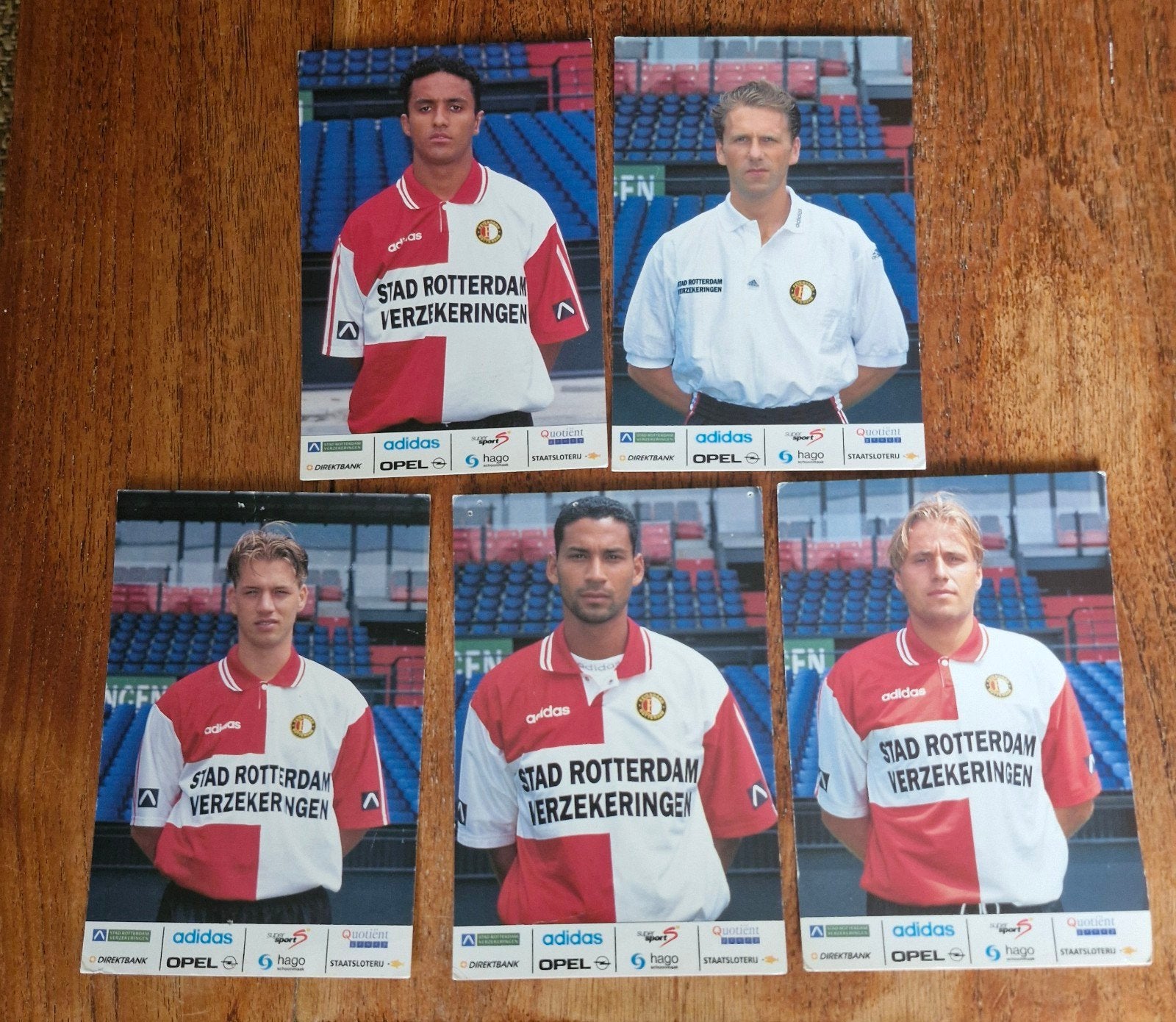 Feyenoord Spelerskaarten 1995/1996 - Set van 5, Ophalen of Verzenden, Gebruikt, Feyenoord, Spelerskaart