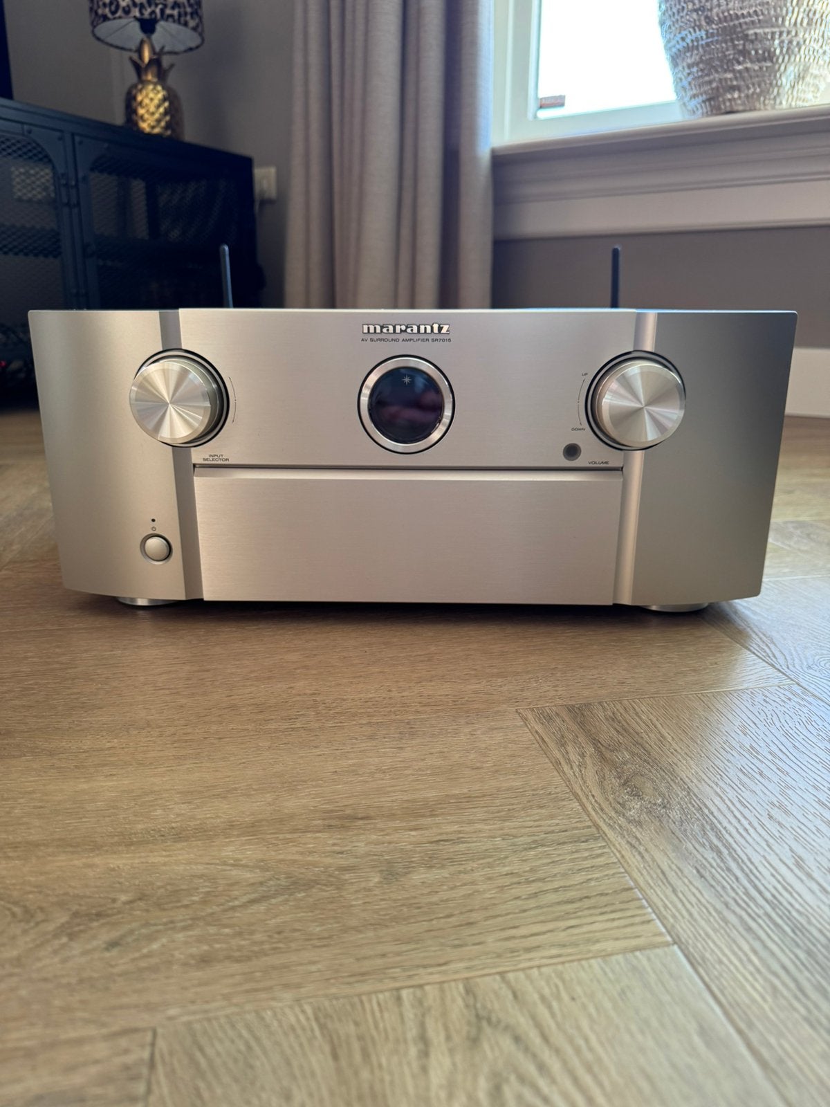 Marantz SR7015 AV Receiver – Zilver/Goud, Zo goed als nieuw, 120 watt of meer, Ophalen, Marantz