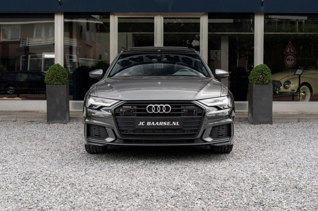 Audi A6 55 TFSI E QUATTRO S LINE/PANO/B&O/CARBON/MATRIX/SFEE, Auto's, Audi, 53 km, Gebruikt, Hybride Elektrisch/Benzine, Zilver of Grijs