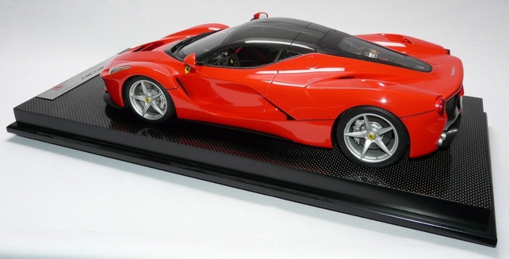 Ferrari LaFerrari Rood met Carbon dak van Amalgam #10 van 10, Ophalen of Verzenden, Nieuw, 1:9 t/m 1:12, Auto
