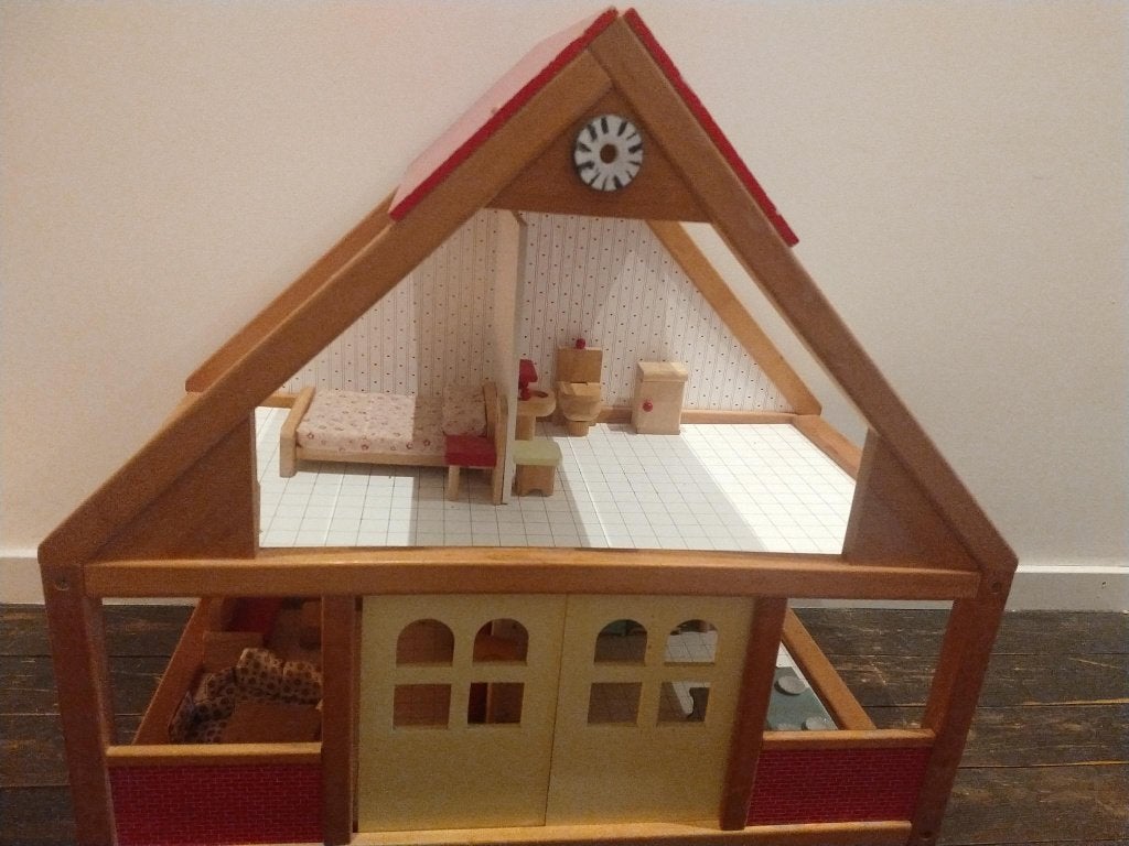 houten poppenhuis, Kinderen en Baby's, Speelgoed | Poppenhuizen, Ophalen, Gebruikt, Poppenhuis