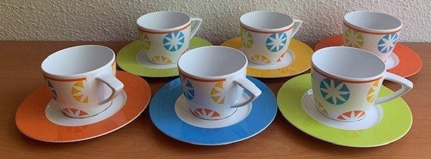 Mepal Rosti Wave: 6 kop en schotels multicolor #2, Caravans en Kamperen, Lochem, Ophalen of Verzenden, Zo goed als nieuw, Mepal