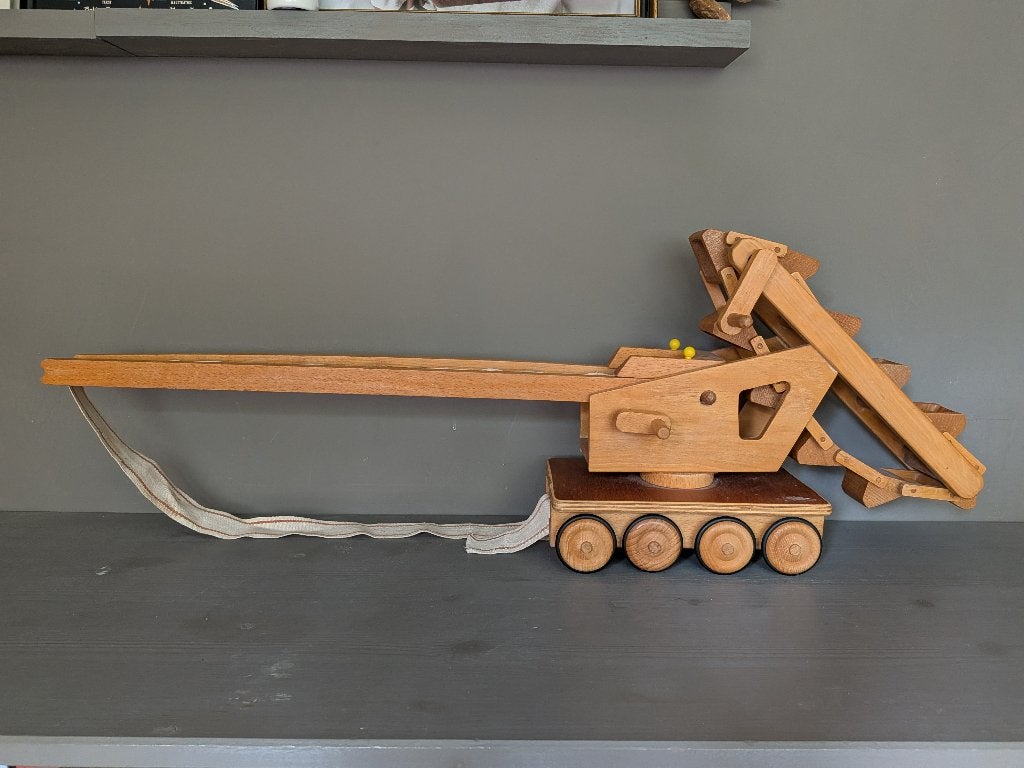 Vintage houten Jacobsladder met transportband FDW, Ophalen, Gebruikt