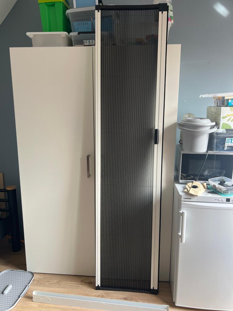 Plissé hordeur 205x95 cm - Zo goed als nieuw, Doe-het-zelf en Verbouw, Deuren en Horren, Ophalen, 80 tot 100 cm, Hordeur, Zo goed als nieuw