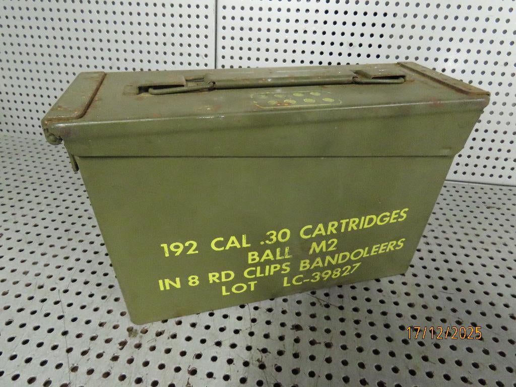 Ammo-box Munitie kistje .30 MG Box USA metalen ammobox, Ophalen of Verzenden, Landmacht, USA, Amerika