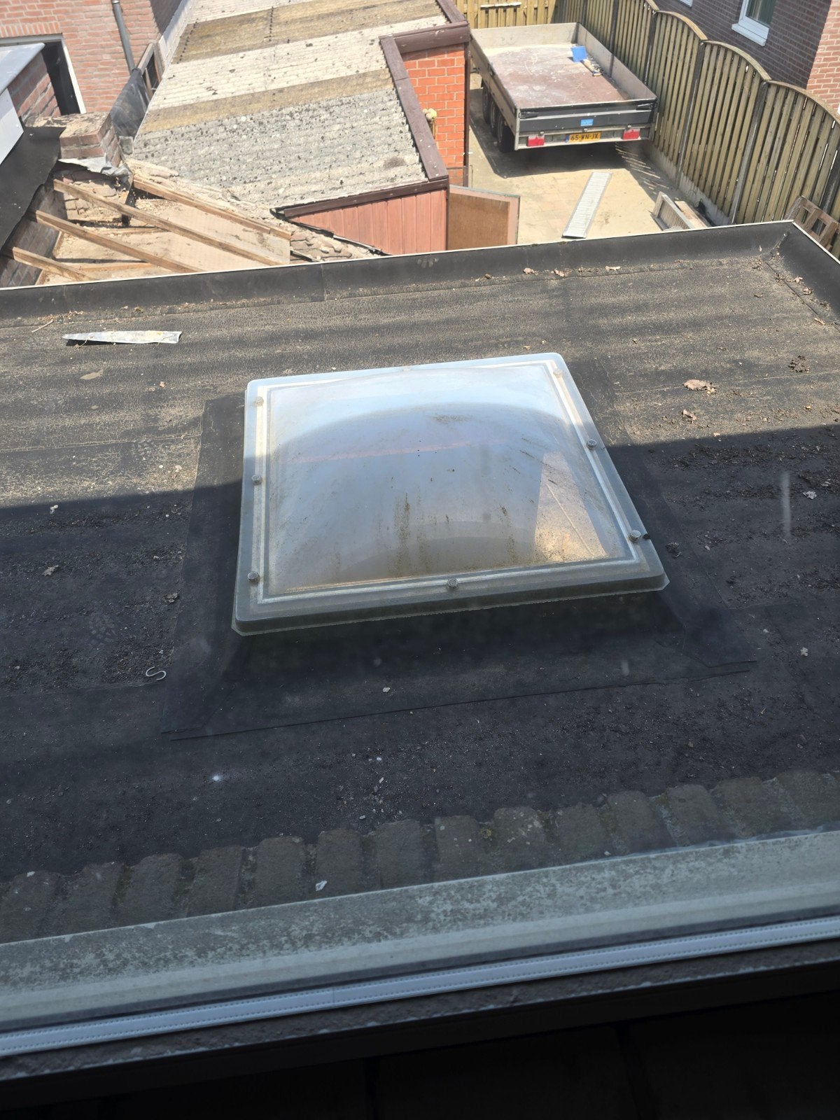 Lichtkoepel voor plat dak - Gebruikt niet duur, Ophalen, Gebruikt, 80 tot 120 cm, 80 tot 120 cm