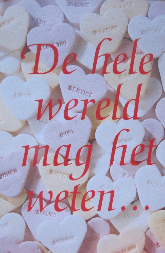 Nieuwe ansichtkaart met snoephartjes - Valentijn, Ophalen of Verzenden, 1980 tot heden, Ongelopen, Overige thema's
