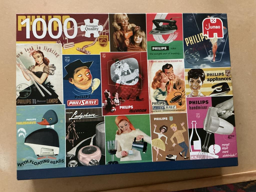 Philips Reclame Puzzel 1000 stukjes, Ophalen of Verzenden, 500 t/m 1500 stukjes, Zo goed als nieuw
