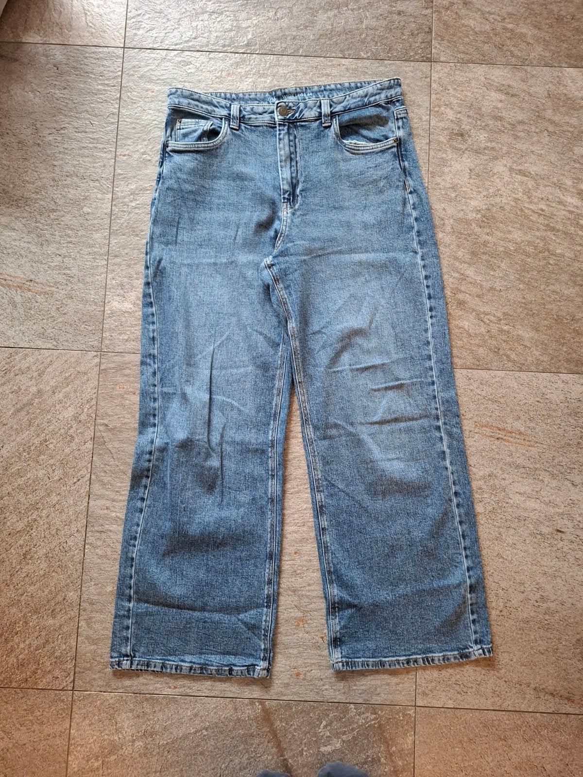M&S Mode Wide Leg Jeans Maat 44 - Zo goed als nieuw, Kleding | Dames, Blauw, Ophalen of Verzenden, Zo goed als nieuw, M&S Mode
