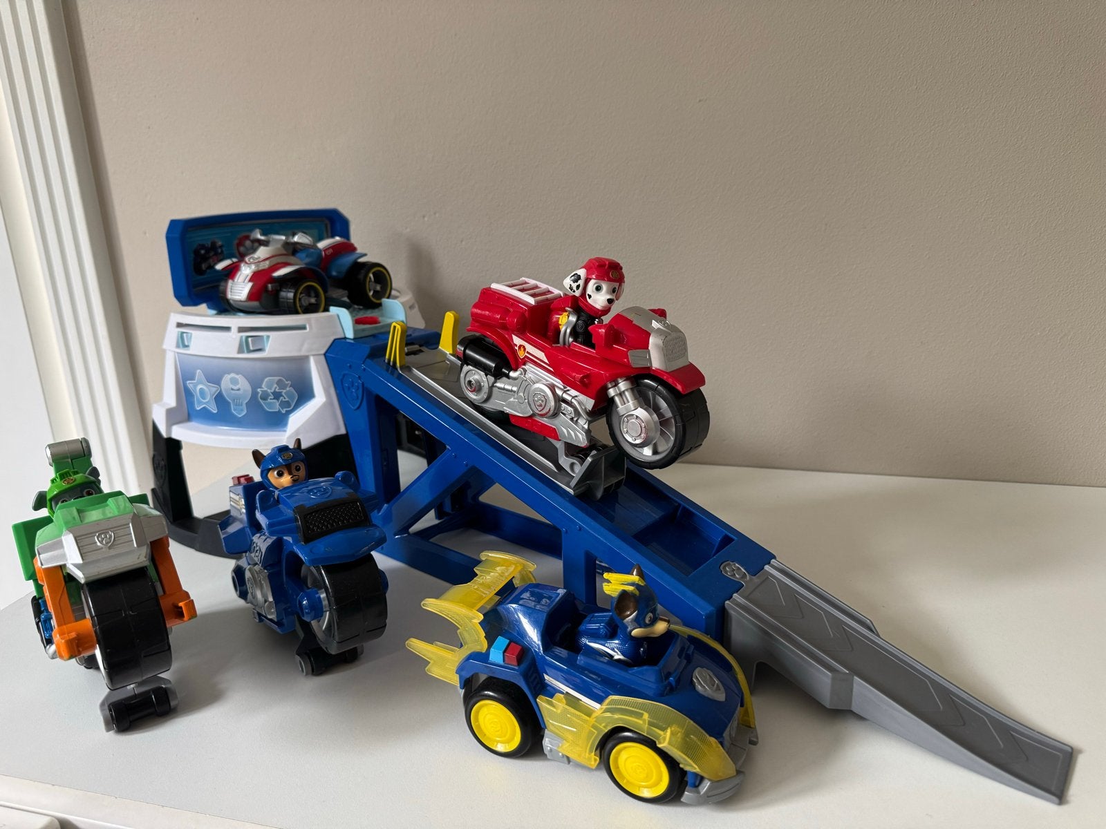 Paw Patrol Speelset: Lanceerbaan & Voertuigen, Ophalen of Verzenden, Zo goed als nieuw, Jongen of Meisje