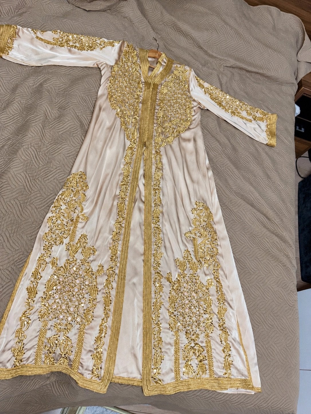 2 zijdige marokkaanse jurk maat S TOT M, Maat 38/40 (M), Overige typen, Beige, Nieuw