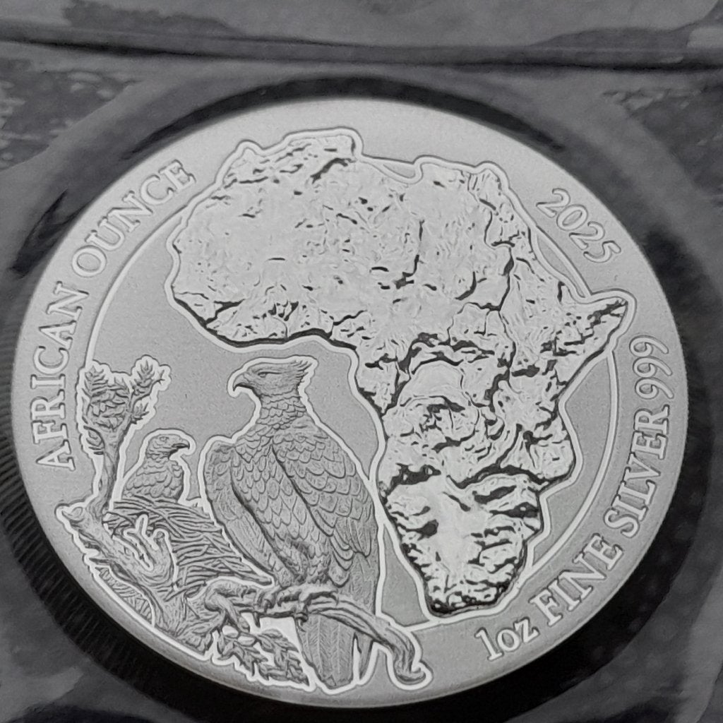 2025 Rwanda 1 oz zilveren Martial Eagle, Ophalen of Verzenden, Overige landen, Zilver