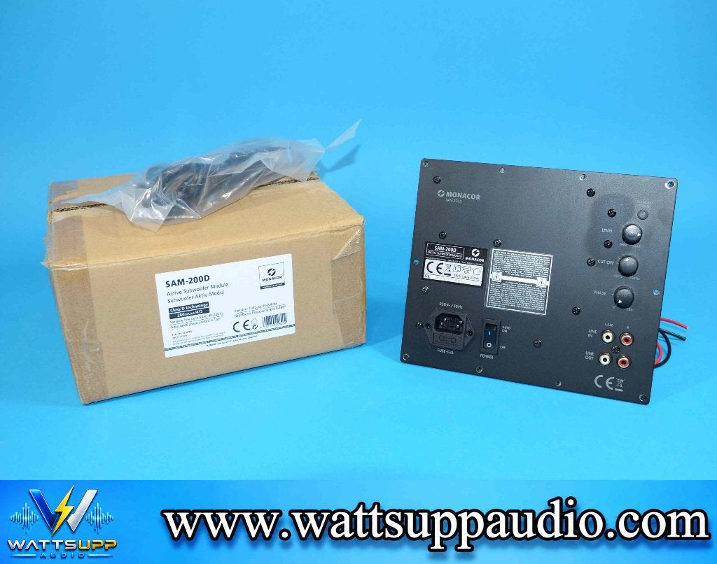 Monacor SAM-200D Subwoofer plate versterker