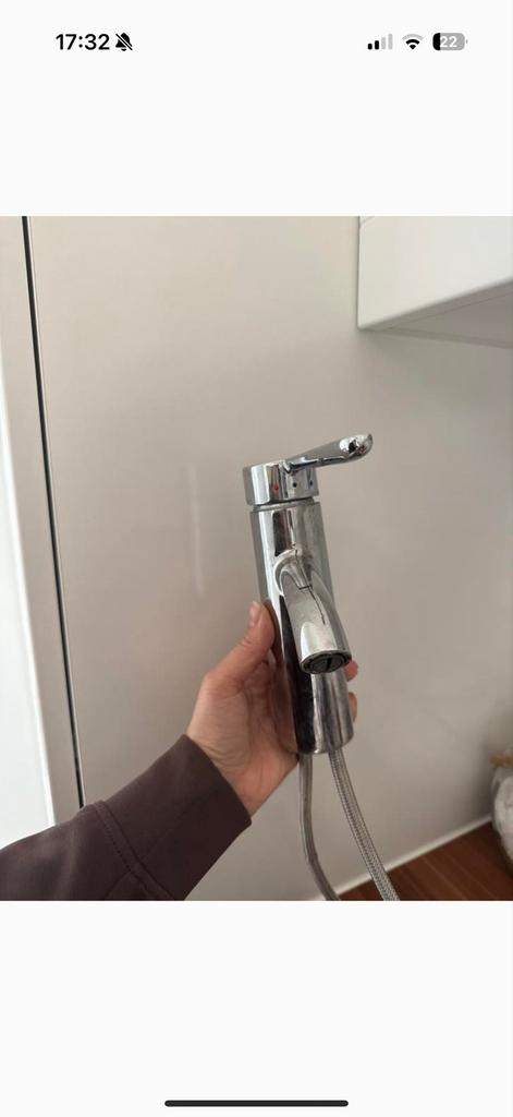 Kraan, gebruikt voor korte duur, Doe-het-zelf en Verbouw, Ophalen, Gebruikt, Chroom, Kraan