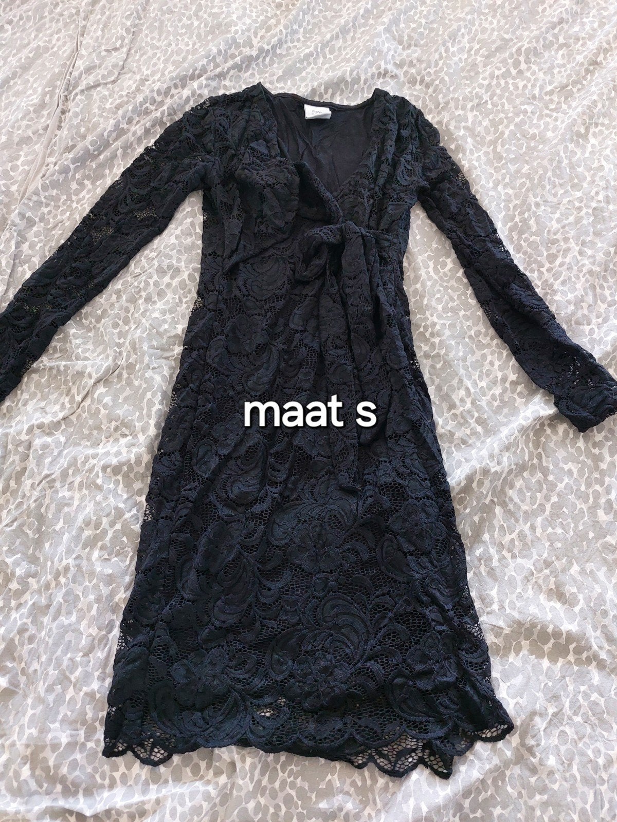Mamalicious  positie Zwarte Kanten Jurk Maat S, Kleding | Dames, Positiekleding, Maat 38/40 (M), Ophalen of Verzenden, Zo goed als nieuw