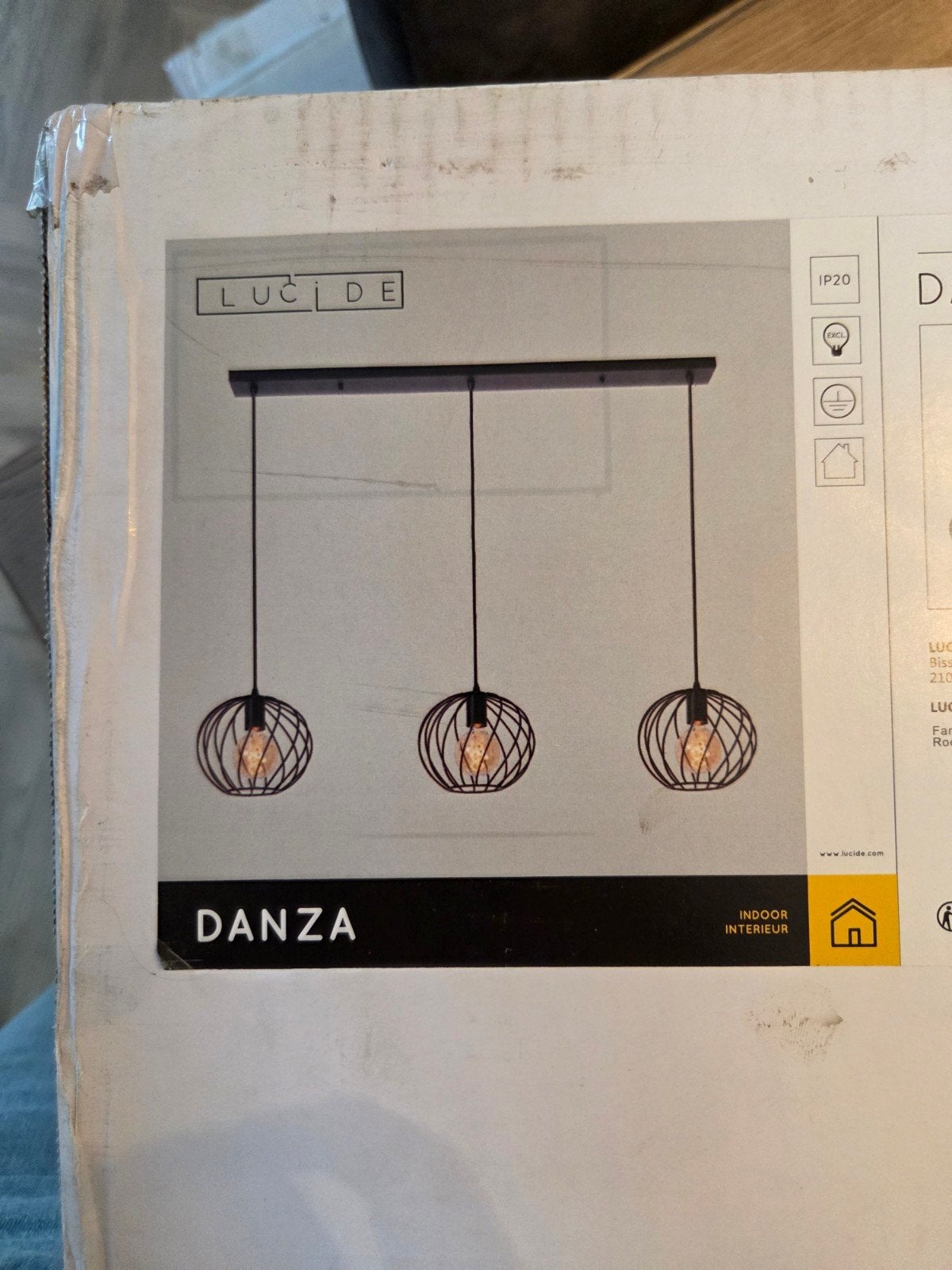 Lucide DANZA Hanglamp 3-lichts – Zwart – Nieuw – 3x E27, Ophalen of Verzenden, Nieuw, Modern