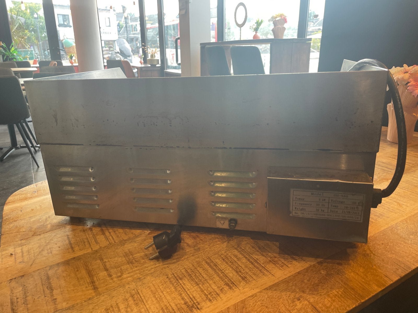 Professionele Tafelgrill / Bakplaat - RVS, Ophalen, Gebruikt, Tafelgrill